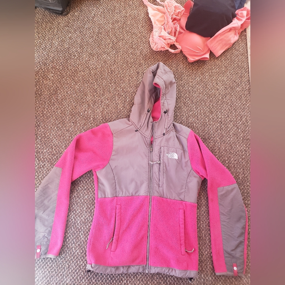 North Face, zip up fleece, XS